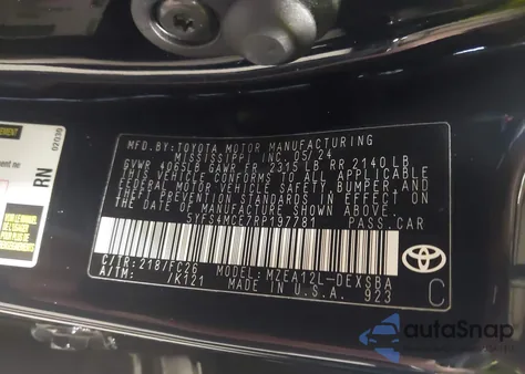 2024 Toyota Corolla Se из США, поврежденный, VIN 5YFS4MCE7RP197781